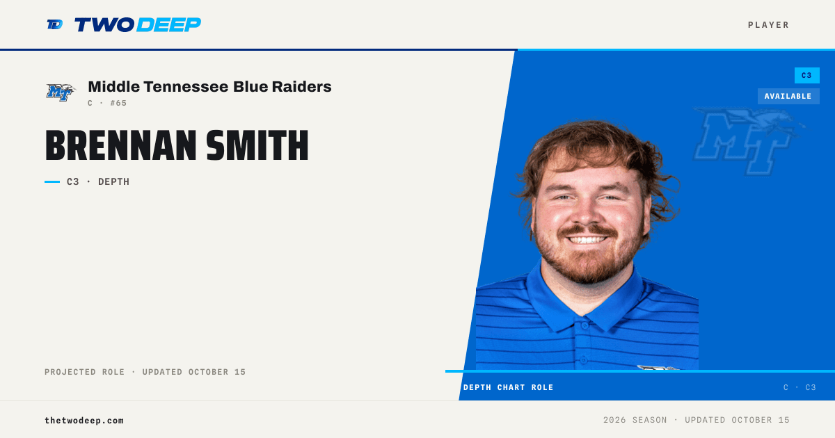 Brennan Smith — Middle Tennessee Blue Raiders OL