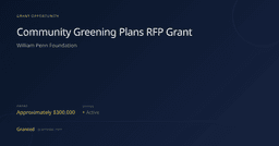Community Greening Plans RFP Grant (2026) - Granted AI