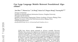 Can Large Language Models Reinvent Foundational Algorithms?