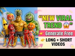 Viral Fruit Animation Trend | Generate Long & Short videos (Fruit Love Island Tutorial)