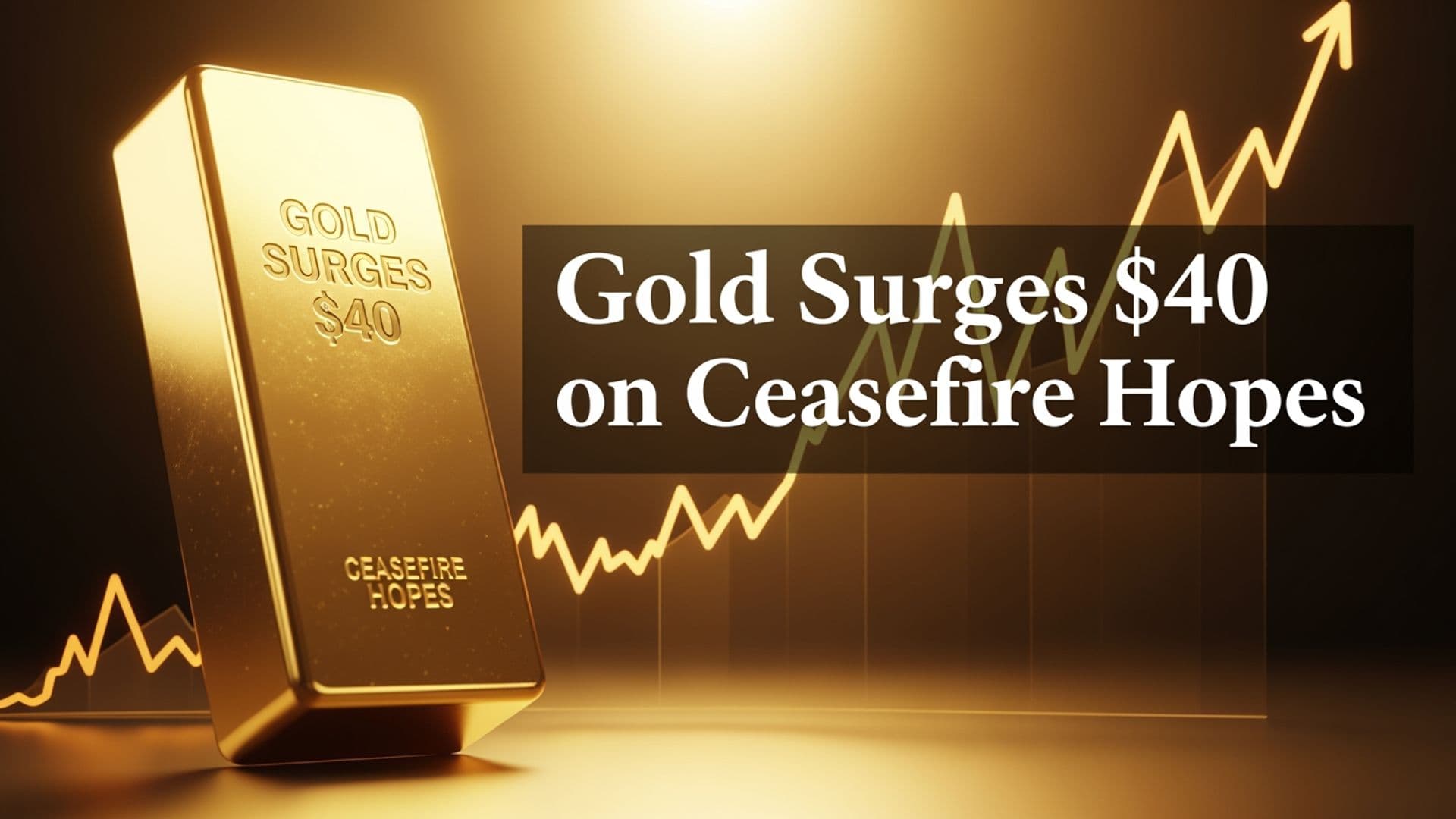 Gold surges $40 on ceasefire hopes