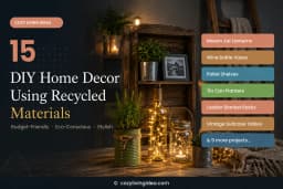 DIY Home Decor Using Recycled Materials - Cozy Living Idea