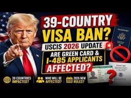 39 Country Visa Ban USCIS 2026 Update — Are Green Card & I 485 Applicants Affected