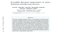 PluginRSI: Recursive Improvement of Agent Harnesses with Reusable Plugins