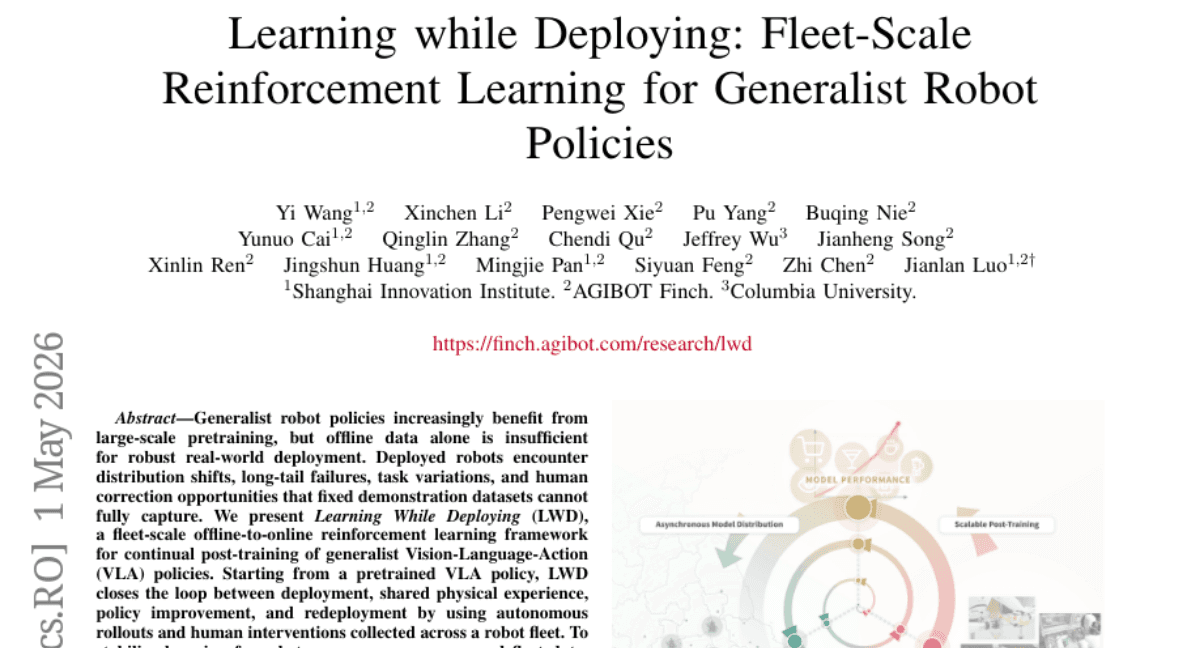 Learning while Deploying: Fleet-Scale Reinforcement Learning for Generalist Robot Policies