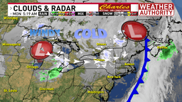 Winter chill in CNY for the next couple of days, risk for accumulating snow