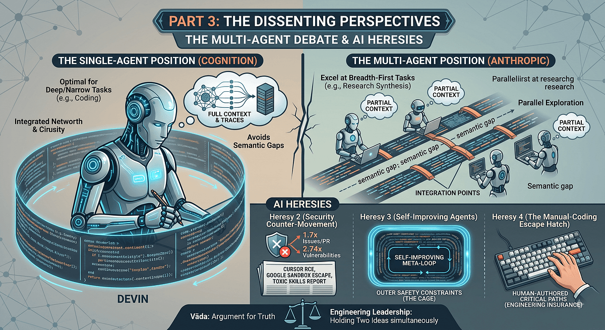 The Multi-Agent Debate and Other Heresies: Contrarian Voices in AI Coding