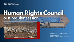 Human Rights Council: Israeli Settlements in the Occupied Palestinian Territory, including East Jerusalem, and in the Occupied Syrian Golan - Amman Center for Human Rights Studies