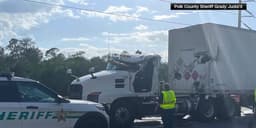 Driver dies after his tractor-trailer is ‘pierced’ by timber in crash with log-hauling truck