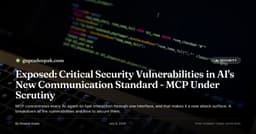 MCP Security: The AI Agent Attack Surface