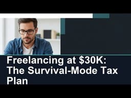 Freelancing at $30K: The Survival-Mode Tax Plan
