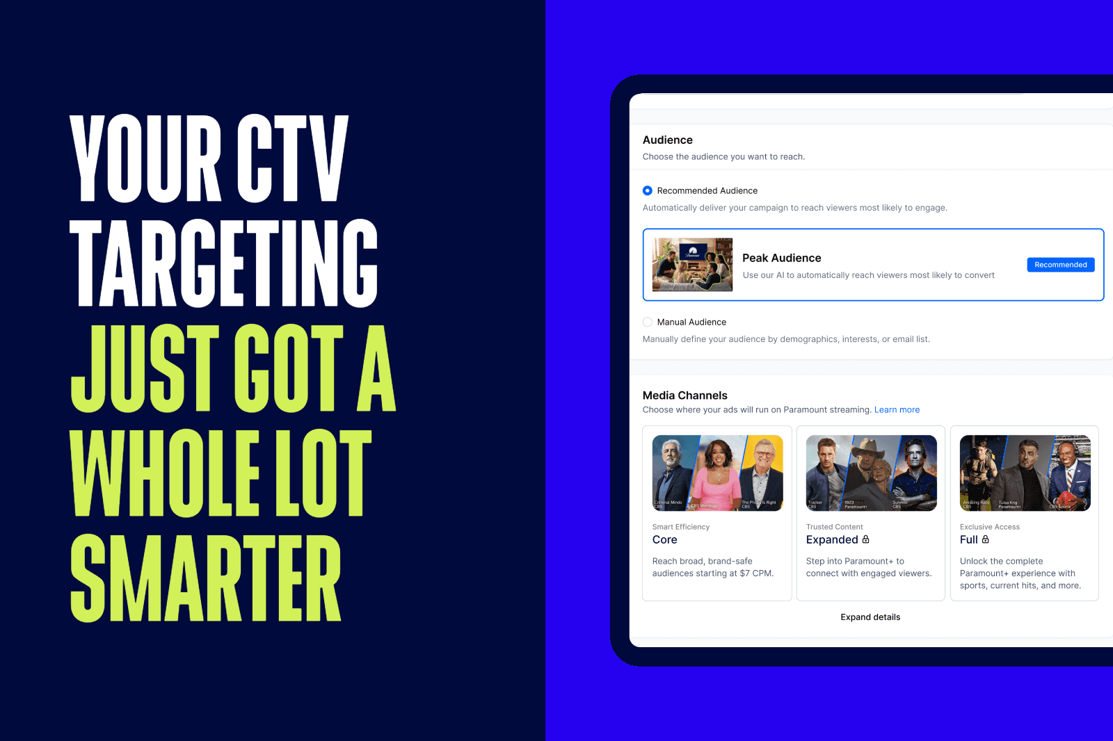 Advanced CTV Targeting Features - Paramount Ads Manager