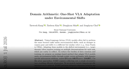 One-Shot VLA Adaptation under Environmental Shifts
