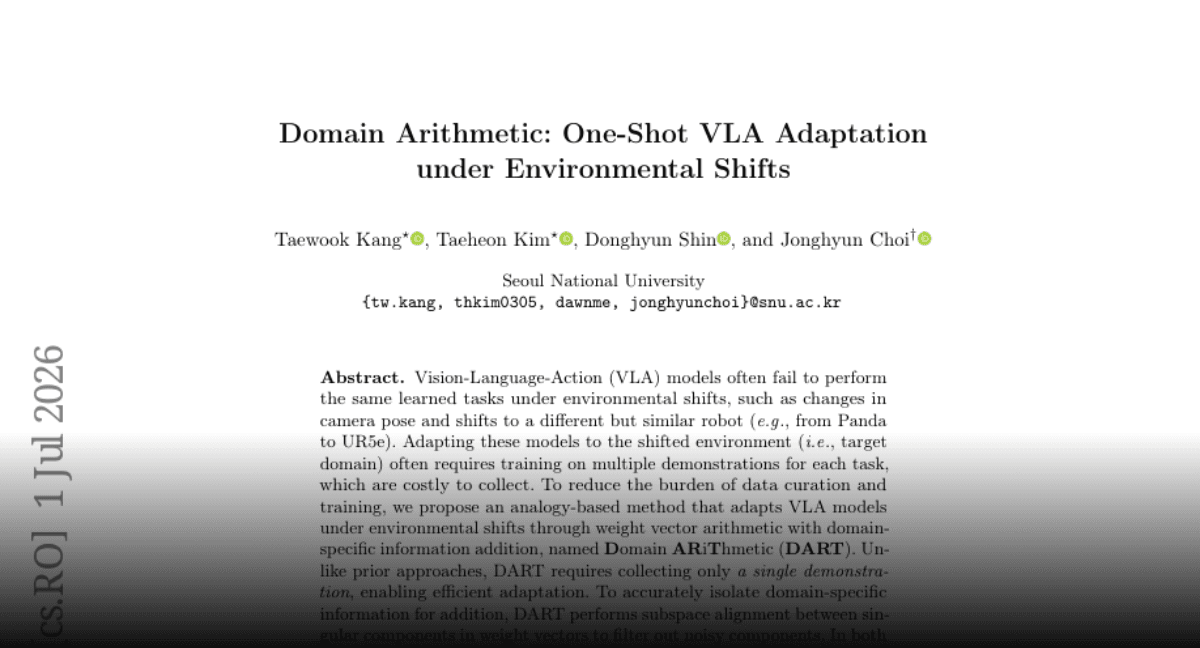 One-Shot VLA Adaptation under Environmental Shifts