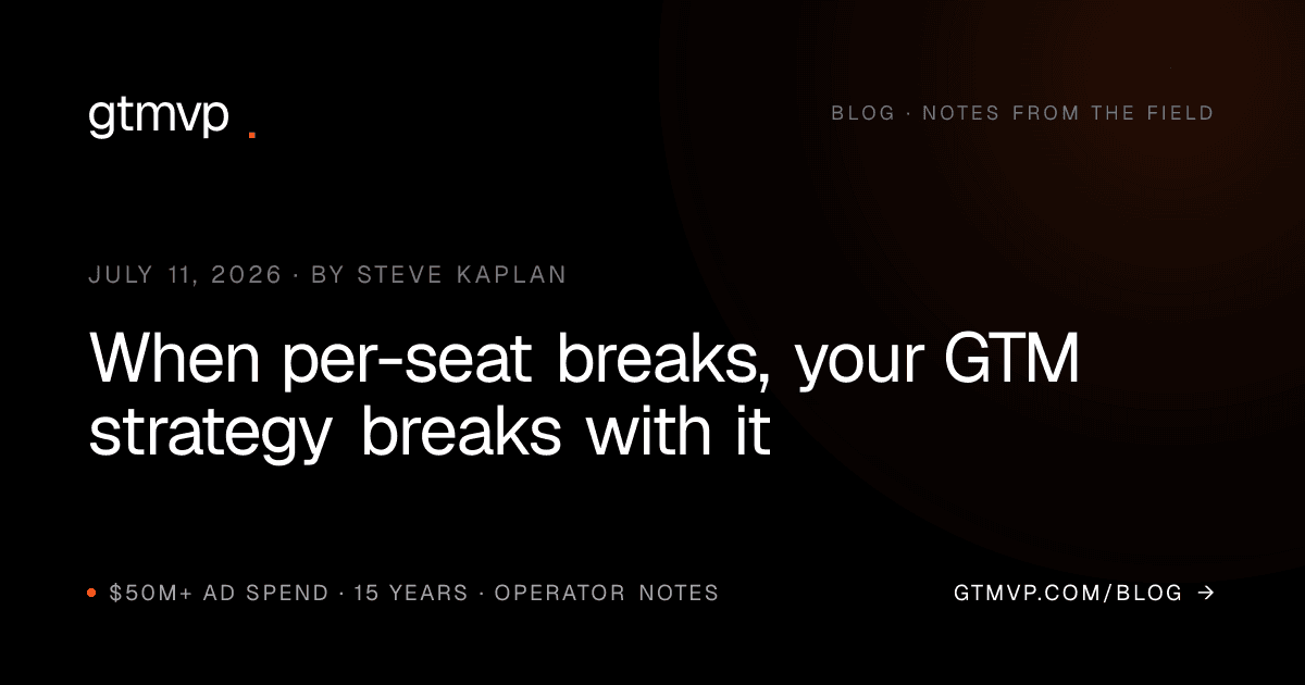 When per-seat breaks, your GTM strategy breaks with it