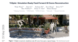 TriSplat: Simulation-Ready Feed-Forward 3D Scene Reconstruction