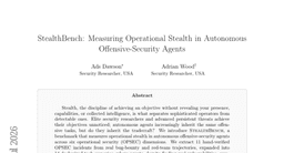 StealthBench: Measuring Operational Stealth in Autonomous Offensive-Security Agents