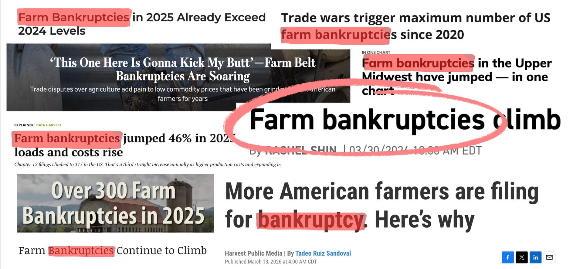 The 46% Increase in Farm Bankruptcies is Not What it Seems