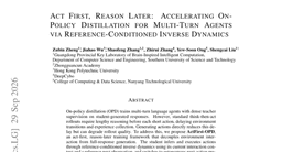 Act First, Reason Later: Accelerating On-Policy Distillation for Multi-Turn Agents via Reference-Conditioned Inverse Dynamics
