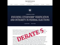 Debate 5 of 5: The Barcode Barricade: How the New Election Order Weaponizes the USPS