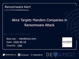Akira Targets Manders Companies in Ransomware Attack - DeXpose
