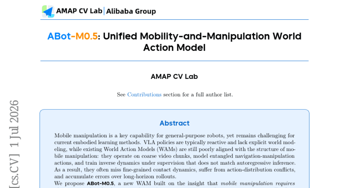 ABot-M0.5: Unified Mobility-and-Manipulation World Action Model