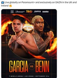 Ryan Garcia vs. Conor Benn lands on Paramount