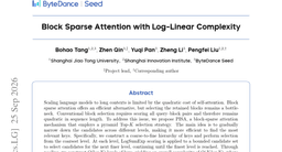 Block Sparse Attention with Log-Linear Complexity