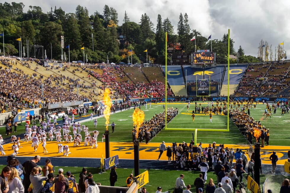 Cal takes tarps off end zone seats at Memorial Stadium