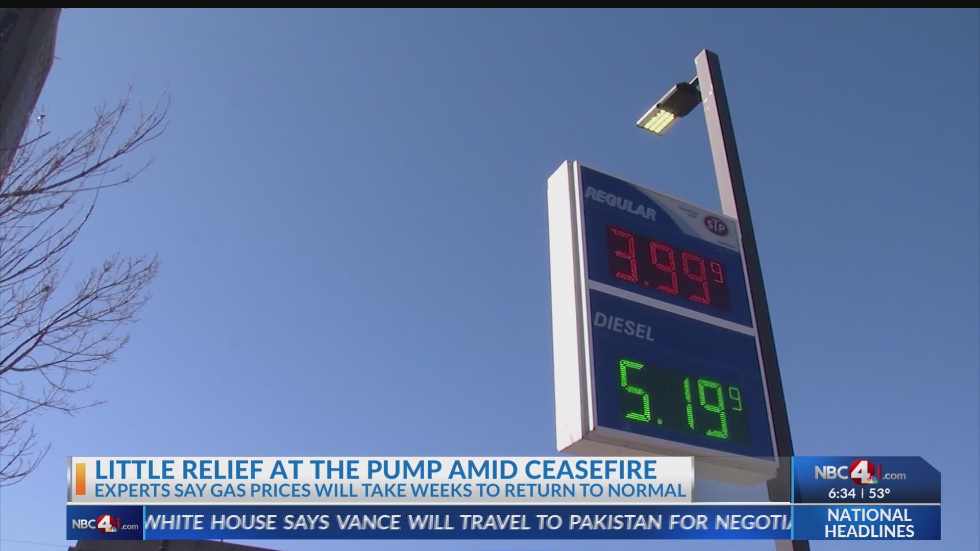 Gas prices remain high in Central Ohio amid ceasefire – NBC4 WCMH-TV