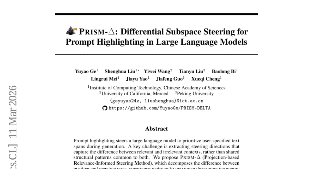 Prism-Δ: Differential Subspace Steering for Prompt Highlighting in Large Language Models