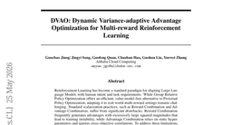DVAO: Dynamic Variance-adaptive Advantage Optimization for Multi-reward Reinforcement Learning