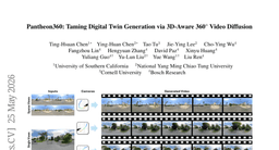 Pantheon360: Taming Digital Twin Generation via 3D-Aware 360° Video Diffusion