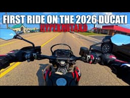 First ride on the all-new 2026 Ducati Hypermotard RVE! 🔥
