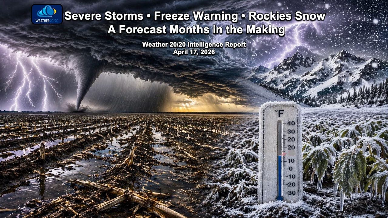 Severe Storms • Freeze Warning • Rockies Snow — A Forecast Months in the Making