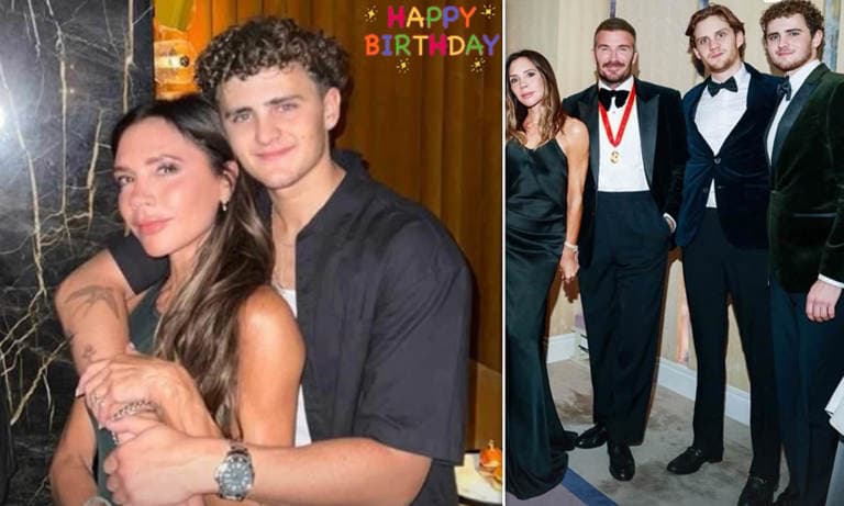David and Victoria Beckham share sweet photo with nephew Oscar as they wish him happy 21st birthday
