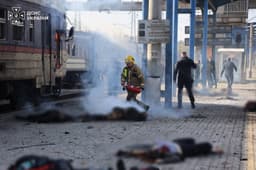 Russian jet drone hits Dnipro railway platform, killing 14 ...
