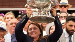 Golden Tempo, trainer Cherie DeVaux win Belmont Stakes