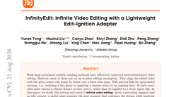 InfinityEdit: Infinite Video Editing with a Lightweight Edit-Ignition Adapter