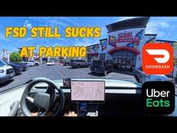 Tesla FSD vs. DoorDash: The Real Cost of EV Delivery (FSD Parking Fail!)
