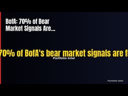 BofA: 70% of Bear Market Signals Are Flashing RED Now