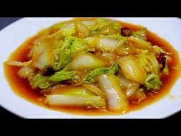 酸辣開胃！農村媳婦教你一道比肉還香的醋溜白菜 #醋溜白菜，家常菜，酸辣口味，下饭菜，比吃肉香