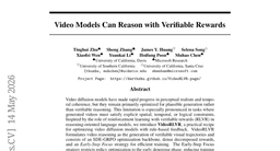 Video Models Can Reason with Verifiable Rewards