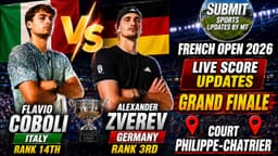 LIVE SCORE UPDATES OF FRENCH OPEN 2026 || MEN'S ...