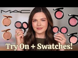 New MAC Makeup! Skinfinish Blushes & Sunstruck Bronzer TRY ON & SWATCHES!