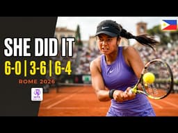 How Eala WON the HARDEST Match of Her Career in Rome