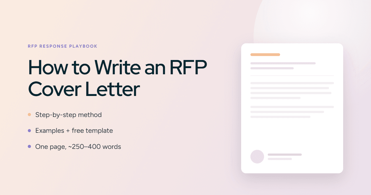 RFP Cover Letter: How to Write One (Examples + Template)