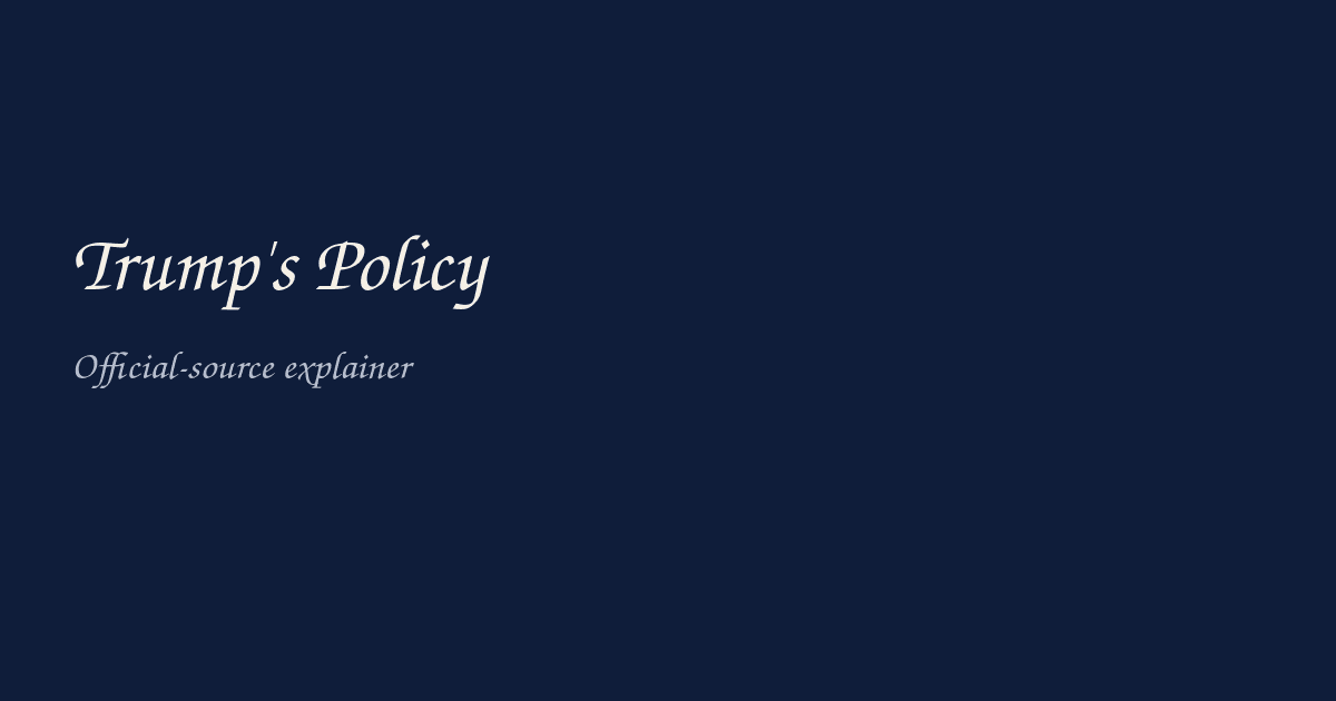 Grow the Economy policy: what the White House says