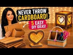 Don’t Throw Cardboard Away! 😍 5 Easy Genius DIY Ideas