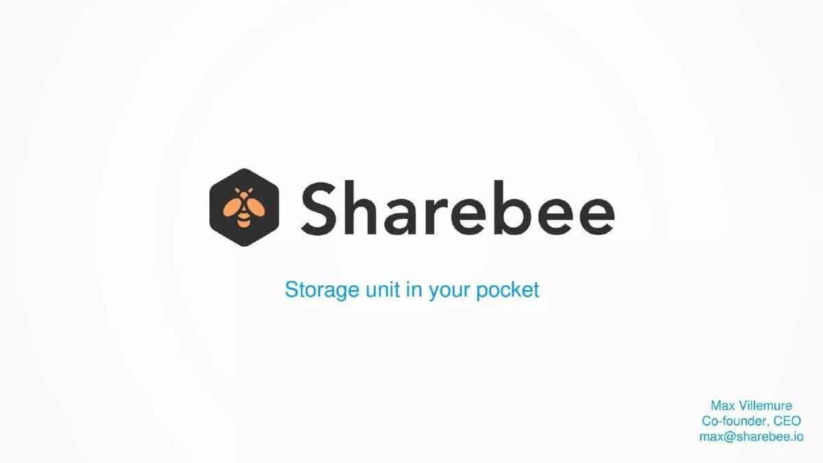 Sharebee Pitch Deck Breakdown: All 22 Slides